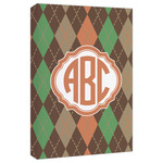 Brown Argyle Canvas Print - 20x30 (Personalized)