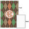 Brown Argyle 20x30 - Matte Poster - Front & Back