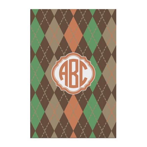 Custom Brown Argyle Posters - Matte - 20x30 (Personalized)