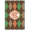 Brown Argyle 20x30 Wood Print - Front View