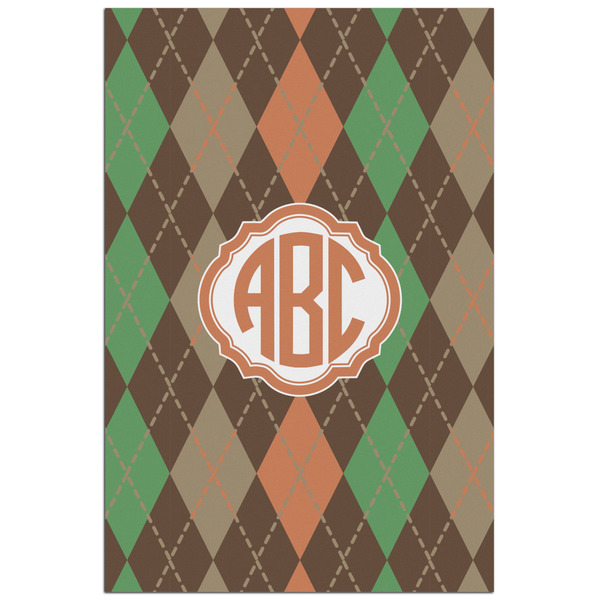 Custom Brown Argyle Poster - Matte - 24x36 (Personalized)