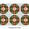 Brown Argyle 3" Multipurpose Round Labels - Sheet