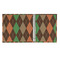 Brown Argyle 3 Ring Binders - Full Wrap - 1" - OPEN INSIDE