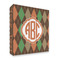 Brown Argyle 3 Ring Binders - Full Wrap - 2" - FRONT