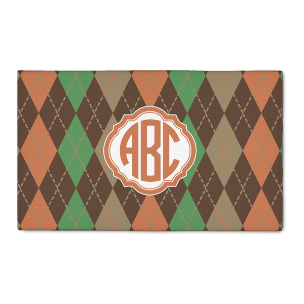 Custom Brown Argyle 3' x 5' Patio Rug (Personalized)