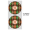 Brown Argyle 5" Multipurpose Round Label - Sheet