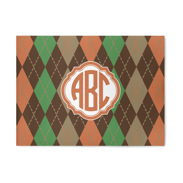 Custom Brown Argyle 5' x 7' Patio Rug (Personalized)