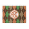 Brown Argyle 5'x7' Patio Rug - Front/Main