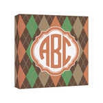 Brown Argyle Canvas Print - 8x8 (Personalized)