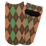 Brown Argyle Adult Ankle Socks