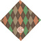 Brown Argyle Bandana - Full View