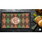 Brown Argyle Bar Mat - Small - LIFESTYLE