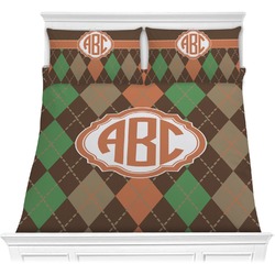 Brown Argyle Comforter Set - Full / Queen (Personalized)