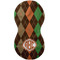 Brown Argyle Burp Peanut Shaped Flat