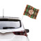 Brown Argyle Car Flag - Large - LIFESTYLE