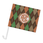 Brown Argyle Car Flag (Personalized)