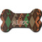 Brown Argyle Ceramic Flat Ornament - Bone Front & Back Double Print