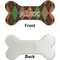 Brown Argyle Ceramic Flat Ornament - Bone Front & Back Single Print (APPROVAL)