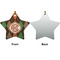 Brown Argyle Ceramic Flat Ornament - Star Front & Back (APPROVAL)