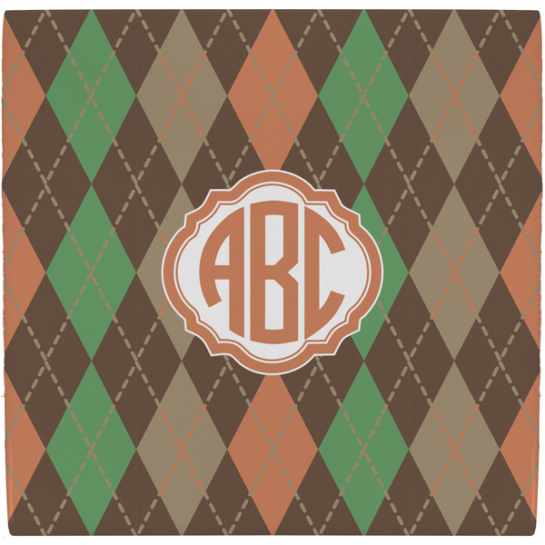 Custom Brown Argyle Ceramic Tile Hot Pad (Personalized)