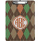 Brown Argyle Clipboard (Letter)