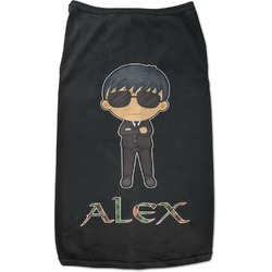 Brown Argyle Black Pet Shirt - XL (Personalized)