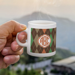 Brown Argyle Single Shot Espresso Cup - Single (Personalized)
