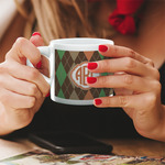 Brown Argyle Double Shot Espresso Cup - Single (Personalized)