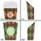 Brown Argyle French Fry Favor Box - Front & Back View