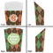 Brown Argyle French Fry Favor Box - Front & Back View