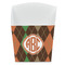 Brown Argyle French Fry Favor Box - Front View