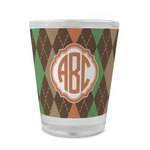 Brown Argyle Glass Shot Glass - 1.5 oz - Set of 4 (Personalized)