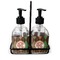 Brown Argyle Glass Soap Lotion Bottle