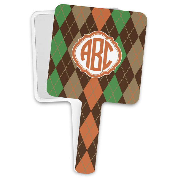 Custom Brown Argyle Hand Mirror (Personalized)