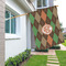 Brown Argyle House Flags - Single Sided - LIFESTYLE