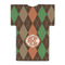 Brown Argyle Jersey Bottle Cooler - BACK (flat)