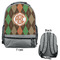 Brown Argyle Large Backpack - Gray - Front & Back View