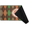 Brown Argyle Large Gaming Mats - FRONT W/ FOLD