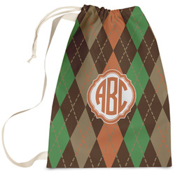 Brown Argyle Laundry Bag - Large (Personalized)