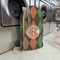 Brown Argyle Large Laundry Bag - In Context