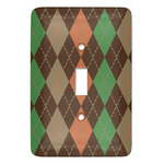 Brown Argyle Light Switch Cover