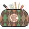 Brown Argyle Makeup Bag Medium