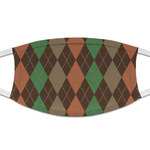 Brown Argyle Cloth Face Mask (T-Shirt Fabric)