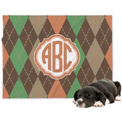Brown Argyle Dog Blanket - Regular (Personalized)