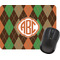 Brown Argyle Rectangular Mouse Pad