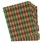 Brown Argyle Binder Tab Divider Set (Personalized)