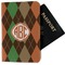 Brown Argyle Passport Holder - Main