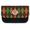 Brown Argyle Pencil Case - Front