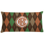 Brown Argyle Pillow Case - King w/ Monograms