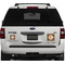 Brown Argyle Personalized Square Car Magnets on Ford Explorer